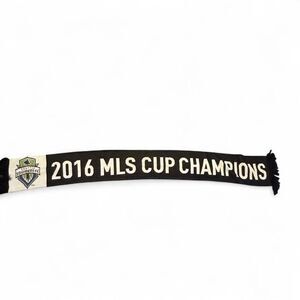 Seattle Sounders FC 2016 MLS Cup Champions Scarf Black Green Soccer MLS Official
